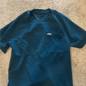 Figs Women's Teal Short Sleeve Tee